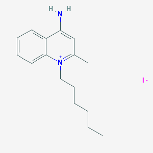 molecular formula C8H11ClO3 B218590 1-Hexyl-4-amino-2-methylquinolinium CAS No. 125093-39-2