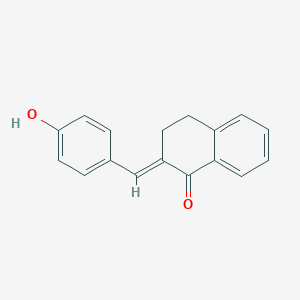 molecular formula C24H30N4O B218773 (E)-3,4-Dihydro-2-((4-hydroxyphenyl)methylene)-1(2H)-naphthalenone CAS No. 124996-02-7