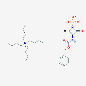 molecular formula C28H49N3O6S B021878 四丁基铵(2S,3S)-3-{[(苄氧羰基)氨基]-2-甲基-4-氧代氮杂环丁烷-1-磺酸盐} CAS No. 80082-62-8