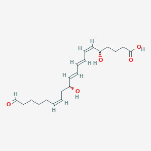 (5S,6Z,8E,10E,12R,14Z)-5,12-dihydroxy-20-oxoicosa-6,8,10,14-tetraenoic acid