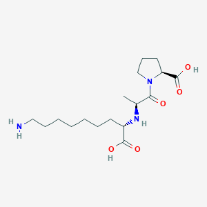 molecular formula C17H31N3O5 B218826 N-(8-amino-1-carboxyoctyl)-alanyl-proline CAS No. 120008-53-9
