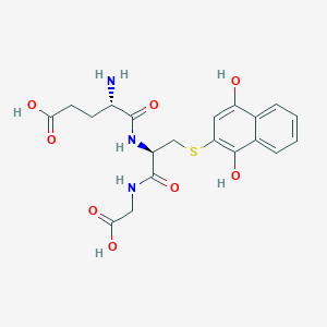 molecular formula C20H23N3O8S B218830 3-(谷胱甘肽-S-基)-1,4-萘醌 CAS No. 114576-98-6