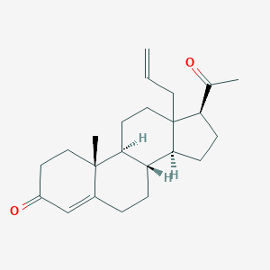 molecular formula C10H14S2 B218869 (8S,9S,10R,14S,17S)-17-acetyl-10-methyl-13-prop-2-enyl-1,2,6,7,8,9,11,12,14,15,16,17-dodecahydrocyclopenta[a]phenanthren-3-one CAS No. 115940-37-9