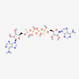 molecular formula C20H28N10O17P4S2 B218878 [[(2R,3S,4R,5R)-5-(6-aminopurin-9-yl)-3,4-dihydroxyoxolan-2-yl]methoxy-hydroxyphosphinothioyl] [[[(2R,3S,4R,5R)-5-(6-aminopurin-9-yl)-3,4-dihydroxyoxolan-2-yl]methoxy-hydroxyphosphinothioyl]oxy-hydroxyphosphoryl] hydrogen phosphate CAS No. 113270-27-2