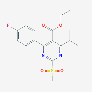 molecular formula C17H19FN2O4S B021889 4-(4-氟苯基)-6-异丙基-2-(甲磺酰基)嘧啶-5-甲酸乙酯 CAS No. 147118-28-3