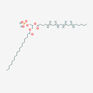molecular formula C41H73O8P B218930 (1-octadecanoyloxy-3-phosphonooxypropan-2-yl) (5E,8E,11E,14E)-icosa-5,8,11,14-tetraenoate CAS No. 119904-30-2