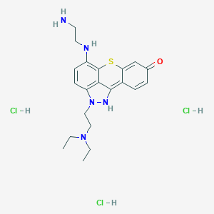 molecular formula C21H30Cl3N5OS B218940 Ledoxantrone trihydrochloride CAS No. 119221-49-7