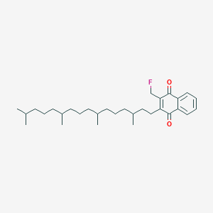 molecular formula C9H11N3O4S B219025 2-(Fluoromethyl)-3-(3,7,11,15-tetramethylhexadecyl)naphthalene-1,4-dione CAS No. 122408-82-6