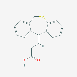 molecular formula C19H23NO4S B219172 (E)-3-(6,11-Dihydrodibenzo(b,e)thiepin-11-ylidene)propionic acid CAS No. 112930-58-2