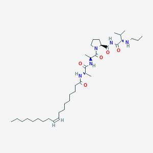 molecular formula C37H67N5O5 B219210 Oleoylalanyl-alanyl-prolyl-N-propylvalinamide CAS No. 121258-39-7