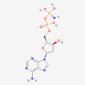 molecular formula C10H16N6O8P2 B219266 [(2R,3S,5R)-5-(6-aminopurin-9-yl)-3-hydroxyoxolan-2-yl]methyl dihydroxyphosphinimyl hydrogen phosphate CAS No. 119447-19-7