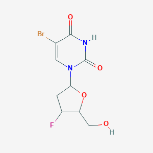 molecular formula C9H10BrFN2O4 B219272 Uridine, 5-bromo-2',3'-dideoxy-3'-fluoro- CAS No. 115249-86-0