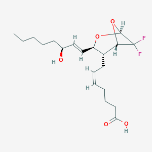 molecular formula C20H30F2O5 B219326 10,10-Difluorothromboxane A2 CAS No. 121573-36-2