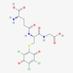 molecular formula C16H16Cl3N3O8S B219334 2,5,6-Trichloro-3-(glutathion-S-yl)-1,4-benzoquinone CAS No. 117383-28-5