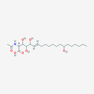 molecular formula C10H13NO3 B219348 6-二十碳烯酸，2-(乙酰氨基)-3,4,5,14-四羟基- CAS No. 121025-47-6