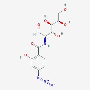molecular formula C23H17F3O3S2 B219376 N-(4-Azidosalicyl)galactosamine CAS No. 111583-52-9