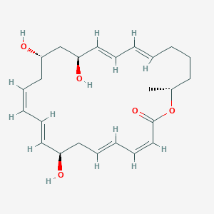 molecular formula C24H34O5 B219392 (3Z,5E,8R,9E,11Z,14S,16S,17E,19E,24R)-8,14,16-trihydroxy-24-methyl-1-oxacyclotetracosa-3,5,9,11,17,19-hexaen-2-one CAS No. 122540-27-6