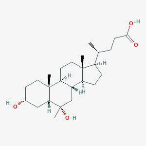 molecular formula C8H10N2O2S B219491 3,6-Dihydroxy-6-methylcholanoic acid CAS No. 123202-27-7
