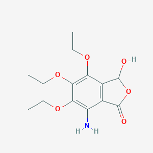 molecular formula C14H19NO6 B021955 7-Amino-4,5,6-triethoxy-3-hydroxyphthalide CAS No. 103658-46-4