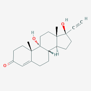 molecular formula C41H28N6Na4O17S4 B219552 17-Ethynyl-9,17-dihydroxyandrost-4-en-3-one CAS No. 116256-39-4