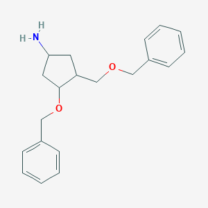 molecular formula C20H25NO2 B219669 3-(Benzyloxy)-4-[(benzyloxy)methyl]cyclopentan-1-amine CAS No. 114826-86-7