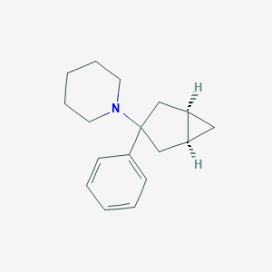 molecular formula C9H15NO2 B219677 3-Phenyl-3-(N-piperidinyl)bicyclo(3.1.0)hexane CAS No. 114200-20-3