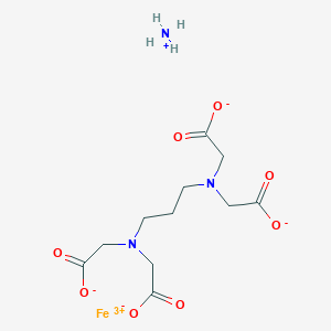 molecular formula C11H18FeN3O8 B219688 Ferrate(1-), ((N,N'-1,3-propanediylbis(N-((carboxy-kappaO)methyl)glycinato-kappaN,kappaO))(4-))-, ammonium, (OC-6-21)- CAS No. 111687-36-6