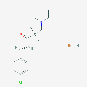 molecular formula C17H25BrClNO B219725 1-(4-Chlorophenyl)-5-(diethylamino)-4,4-dimethyl-1-penten-3-one hydrobromide CAS No. 121229-92-3