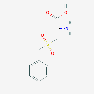 molecular formula C11H15NO4S B219729 (2R)-2-amino-3-benzylsulfonyl-2-methylpropanoic acid CAS No. 113737-61-4