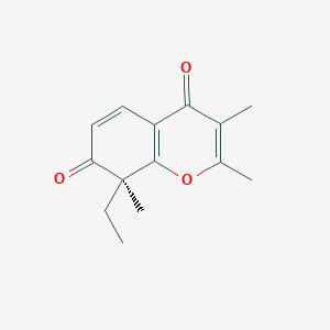 molecular formula C7H13NO2 B219775 (8R)-8-ethyl-2,3,8-trimethylchromene-4,7-dione CAS No. 123421-05-6
