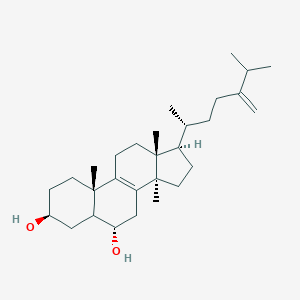 molecular formula C8H6N4O2 B219826 14-Methylergosta-8,24(28)-dien-3,6-diol CAS No. 120523-06-0
