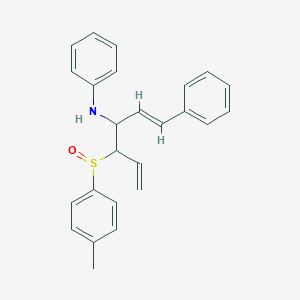 molecular formula C25H25NOS B219885 1-Phenyl-3-phenylamino-4-(4-toluenesulfinyl)-1,5-hexadiene CAS No. 118993-44-5