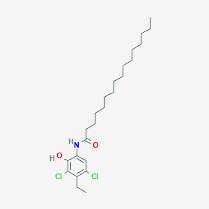 molecular formula C24H39Cl2NO2 B219935 Hexadecanamide, N-(3,5-dichloro-4-ethyl-2-hydroxyphenyl)- CAS No. 117827-06-2