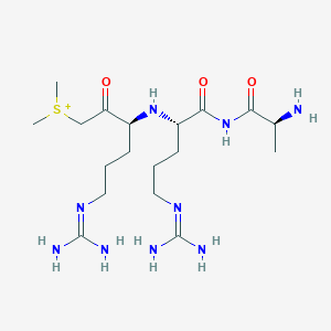 molecular formula C18H38N9O3S+ B219937 Alanyl-arginyl-arginylmethyldimethylsulfonium CAS No. 120218-55-5