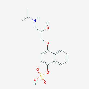molecular formula C16H21NO6S B022004 4-[2-羟基-3-(异丙基氨基)丙氧基]萘-1-基硫酸氢盐 CAS No. 87075-33-0
