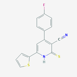 4-(4-fluorophenyl)-2-sulfanylidene-6-thiophen-2-yl-1H-pyridine-3-carbonitrile