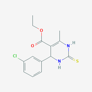 Ethyl 4-(3-chlorophenyl)-6-methyl-2-thioxo-1,2,3,4-tetrahydropyrimidine-5-carboxylate