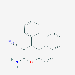 molecular formula C21H16N2O B220089 3-Amino-1-(4-methylphenyl)-1H-benzo[f]chromene-2-carbonitrile 