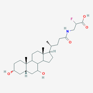 molecular formula C8H4ClF3O2 B220119 N-Chenodeoxycholyl-2-fluoro-beta-alanine CAS No. 114818-27-8
