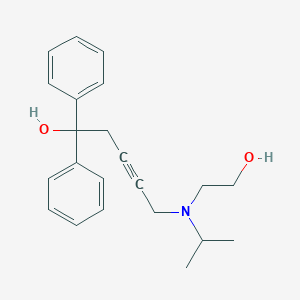 molecular formula C22H27NO2 B220214 5-[2-Hydroxyethyl(propan-2-yl)amino]-1,1-diphenylpent-3-yn-1-ol 