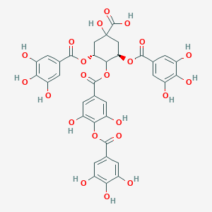 molecular formula C35H28O22 B220251 3,5-二-O-没食子酰-4-O-二没食子酰奎宁酸 CAS No. 123134-19-0