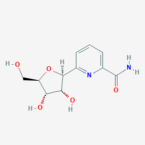 molecular formula C11H14N2O5 B220278 6-[(2S,3R,4S,5R)-3,4-dihydroxy-5-(hydroxymethyl)oxolan-2-yl]pyridine-2-carboxamide CAS No. 117134-30-2