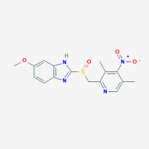 molecular formula C16H16N4O4S B022030 4-去甲氧基-4-硝基奥美拉唑 CAS No. 317807-10-6
