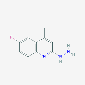 B022034 (6-Fluoro-4-methylquinolin-2-yl)hydrazine CAS No. 108099-80-5