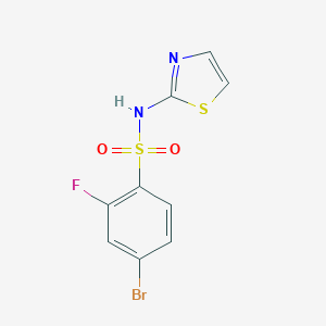 molecular formula C9H6BrFN2O2S2 B220343 4-Bromo-2-fluoro-N-thiazol-2-yl-benzenesulfonamide 