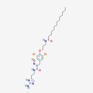 molecular formula C31H48Br2N6O4 B022035 N-[3-[4-[(2E)-3-[2-(2-氨基-1H-咪唑-5-基)乙氨基]-2-羟基亚氨基-3-氧代丙基]-2,6-二溴苯氧基]丙基]十四烷酰胺 CAS No. 101488-81-7