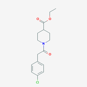 molecular formula C16H20ClNO3 B220353 Ethyl 1-[(4-chlorophenyl)acetyl]piperidine-4-carboxylate 