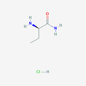 molecular formula C4H11ClN2O B022036 (R)-2-氨基丁酰胺盐酸盐 CAS No. 103765-03-3