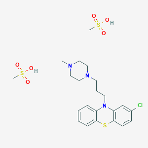 molecular formula C22H32ClN3O6S3 B022039 美氯嗪甲磺酸盐 CAS No. 51888-09-6