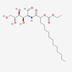 molecular formula C23H43NO9 B220559 2-((2-Ethoxycarbonyloxy)tetradecanoylamino)-2-deoxyglucose CAS No. 124681-17-0